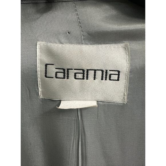 Caramia Vintage Metallic Gray Western 2 piece Suit Jacket Skirt Tassel Womens 12 - Picture 8 of 13
